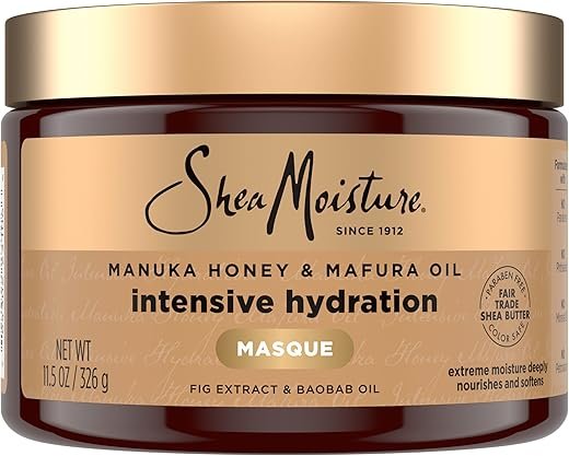 SheaMoisture Intensive Hydration Hair Masque Manuka Honey & Mafura Oil For Dry, Damaged Hair Deep Conditioning Hair Treatment 11.5 oz