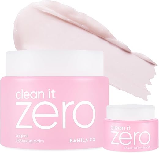 BANILA CO Clean It Zero Original Cleansing Balm Duo | Big Size 180ml + Travel Size 50ml | Korean Makeup Remover & Facial Cleanser | Vegan, Acerola Berry & Vitamin C