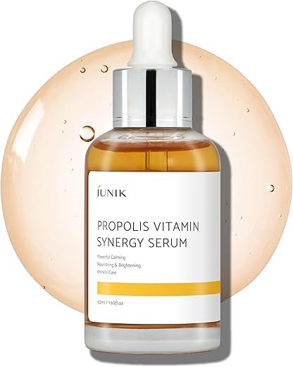 IUNIK Propolis 70% Vitamins 17% Synergy Serum - Centella Asiatica Calming Soothing Deep Nourishing for Dry Dull Spot Hyperpigmentation Sensitive Acne-prone Skin No Pore Clogging Korean Skincare